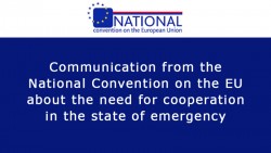 communication-from-the-national-convention-on-the-eu-about-the-need-for-cooperation-in-the-state-of-emergency