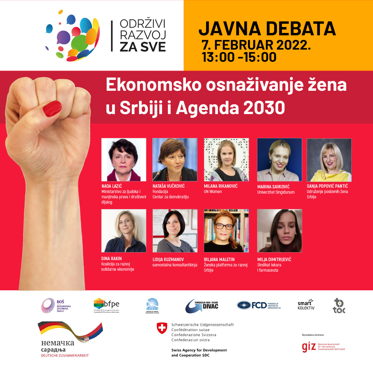 Javna debata „Ekonomsko osnaživanje žena u Srbiji i Agenda 2030“ (VIDEO, FOTO)