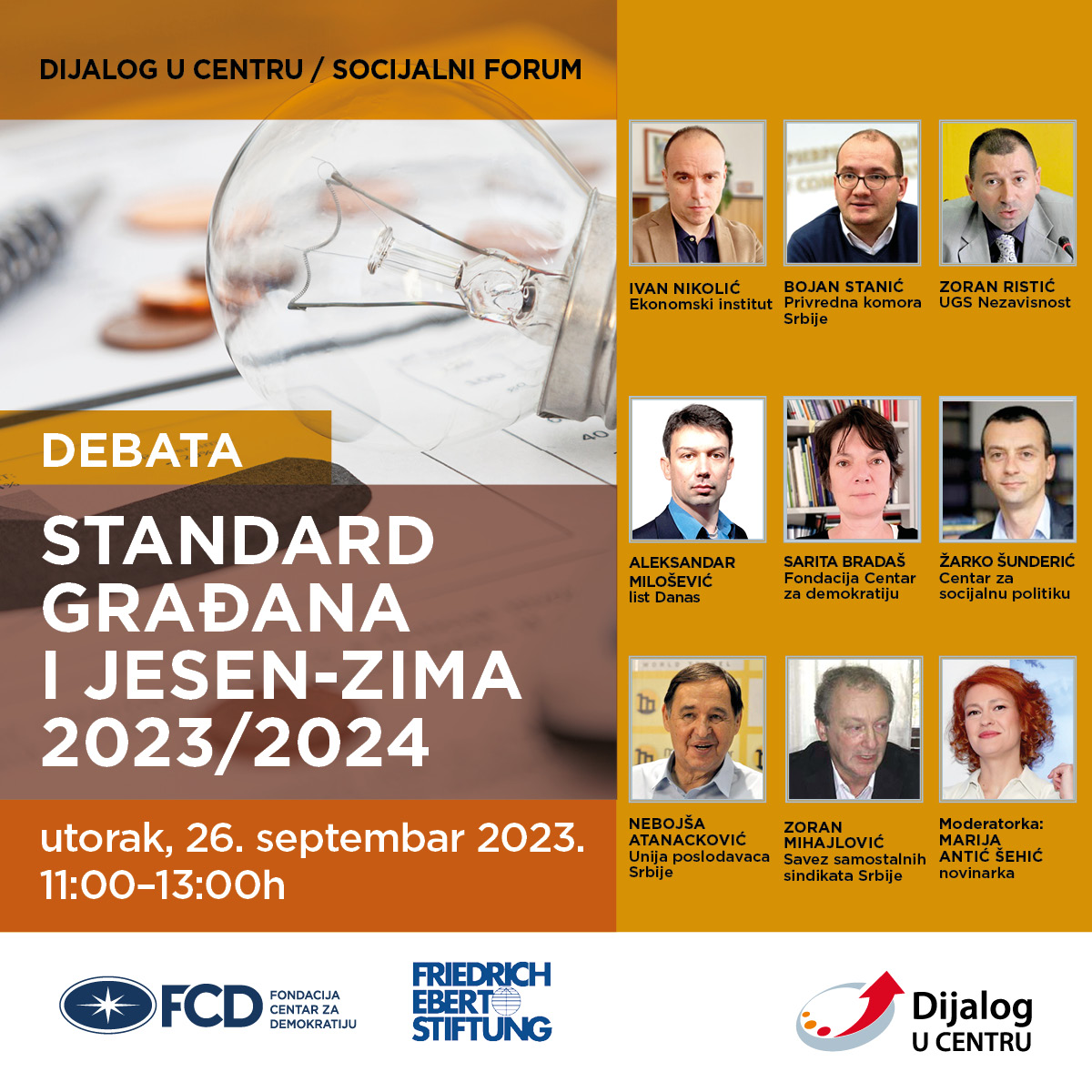 Debata: Standard građana i jesen-zima 2023/2024.