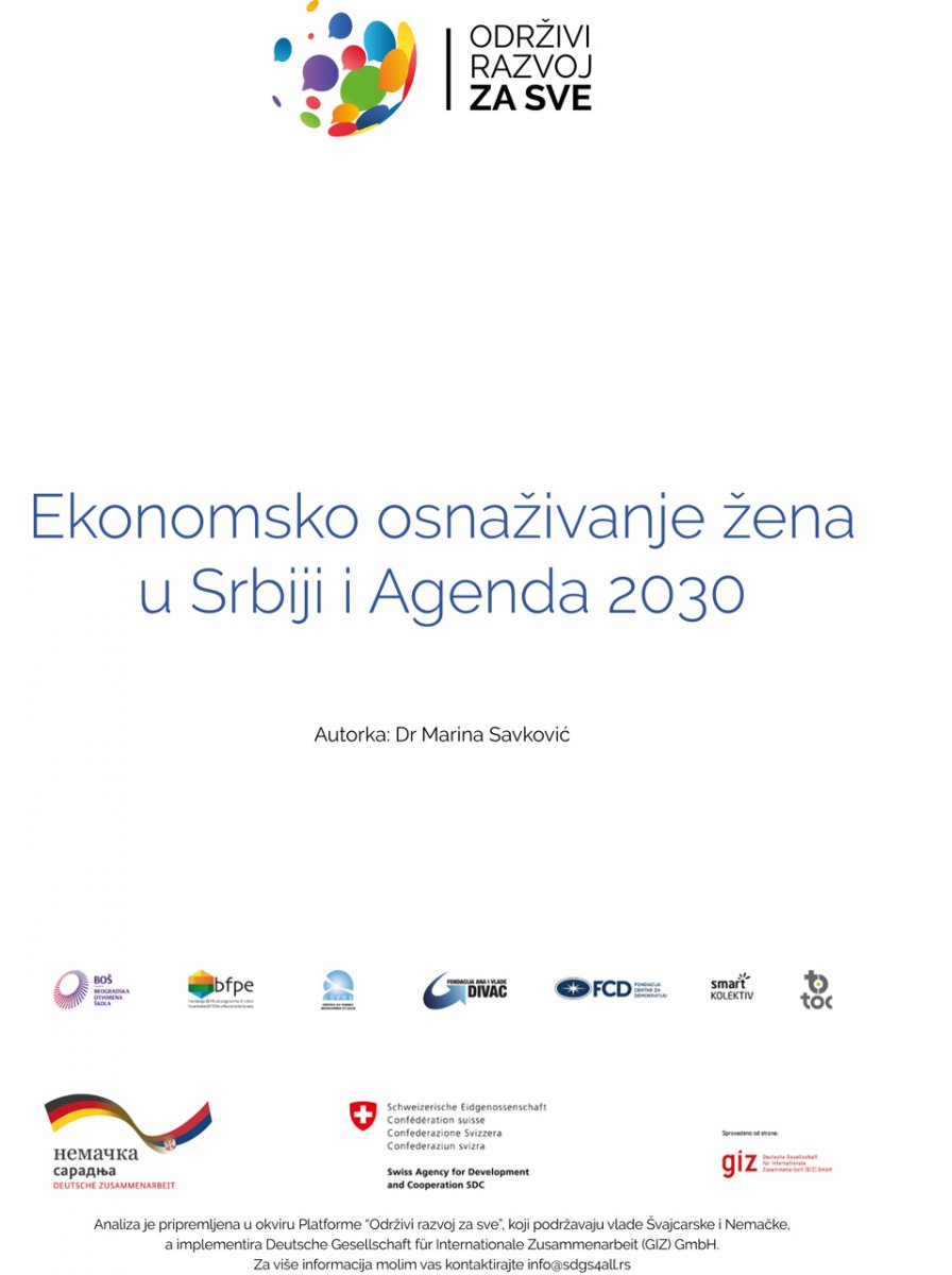 Ekonomsko osnaživanje žena u Srbiji i Agenda 2030